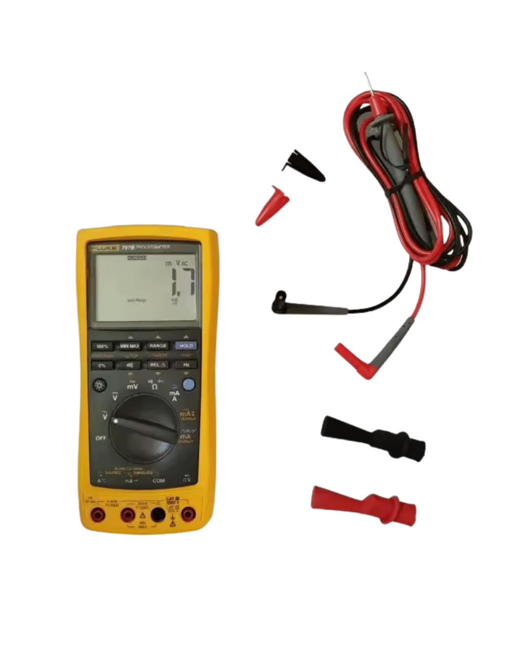 Fluke 787B ProcessMeter digital multimeter and loop calibrator with test leads