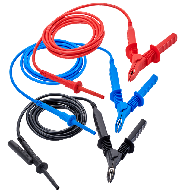 AEMC-2151.36-Lead – Replacement Set of 3, 10 ft 5kV safety w/cl