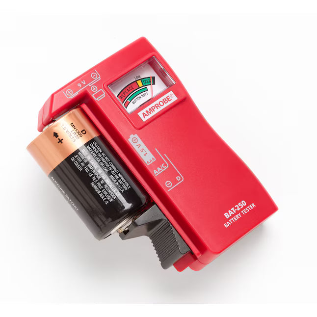 Amprobe BAT-250 battery tester in use