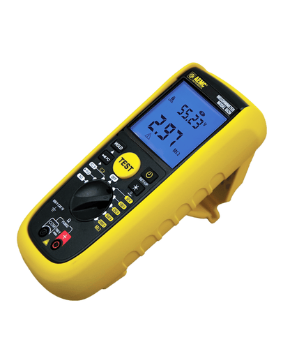Angled view of AEMC 6529 digital megohmmeter insulation resistance tester