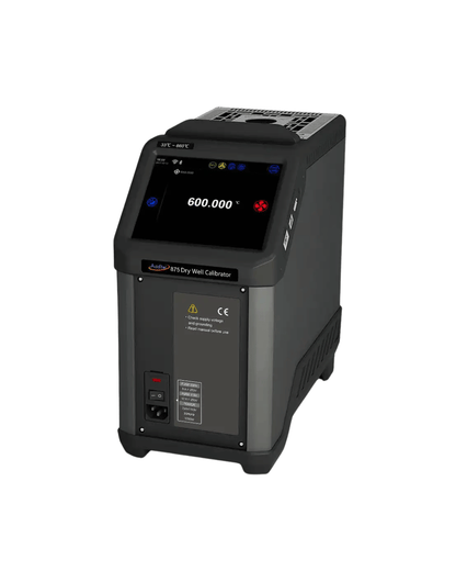 Angled view of ADT875-660-A-110 Dry Well Temperature Calibrator