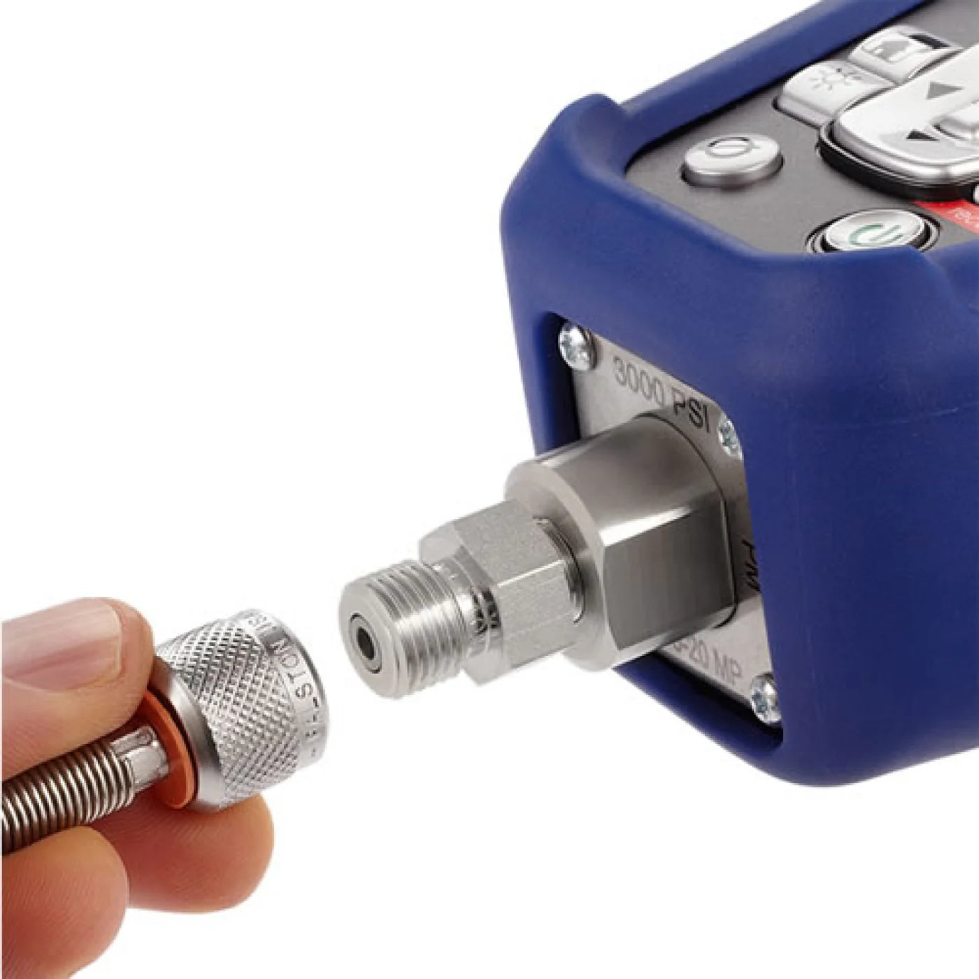 Angled view of Crystal nVision pressure module with nvision recorder