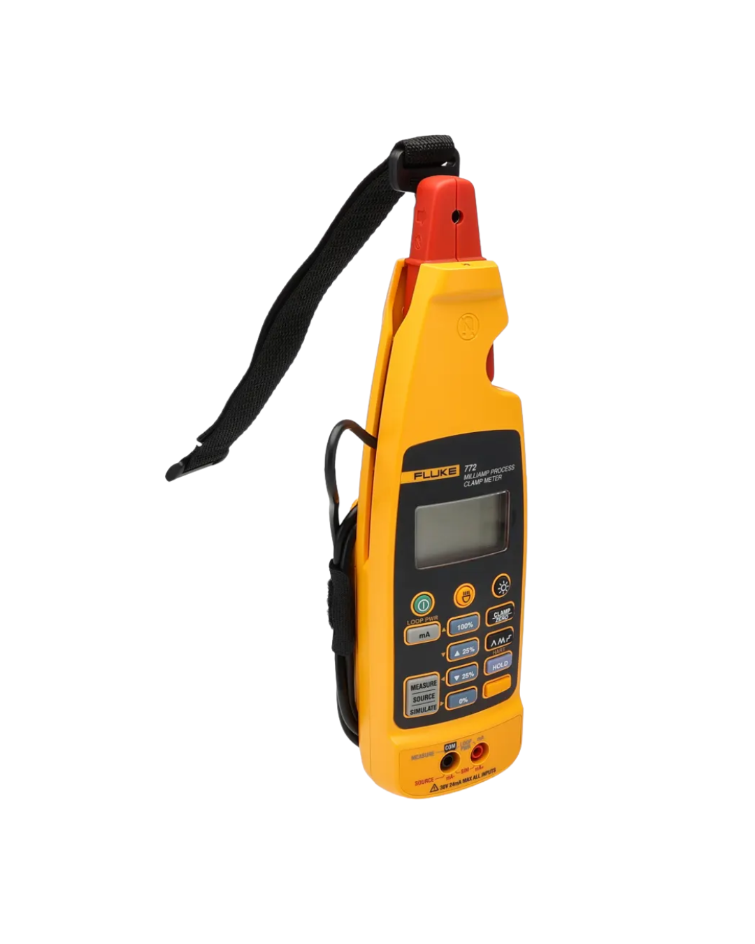 Angled view of FLUKE 772 milliamp process clamp meter