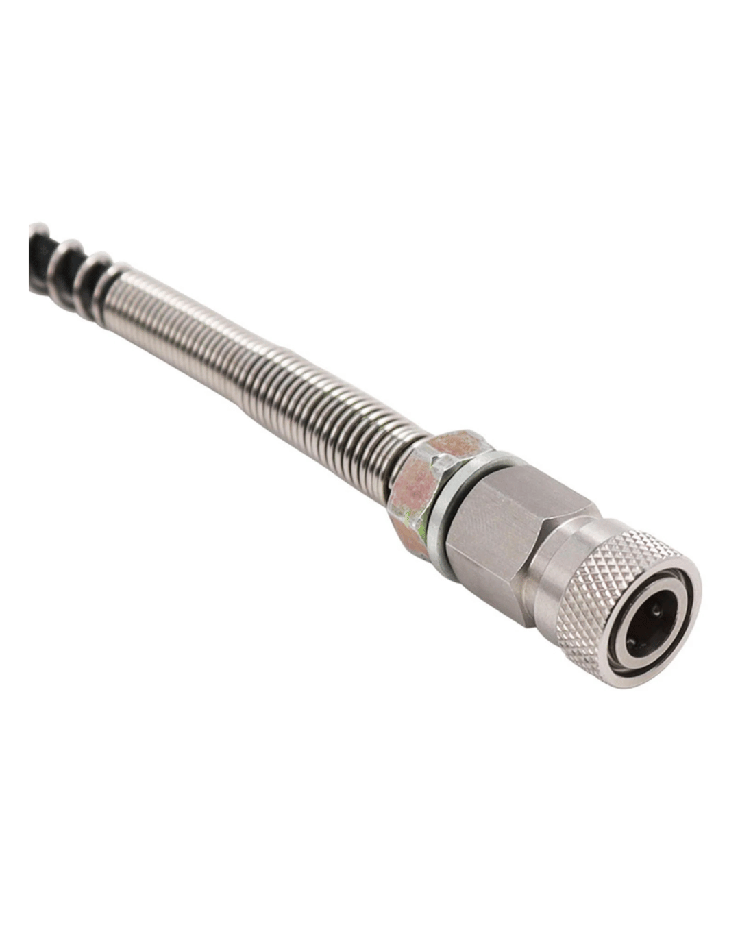 Metal hose close-up view
