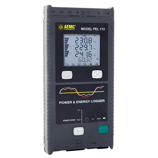 Power & Energy Logger Model PEL 113 (w/LCD, w/3 MA193-10-BK Sensors) {ETL}
