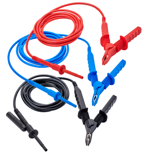 AEMC-2151.36-Lead – Replacement Set of 3, 10 ft 5kV safety w/cl